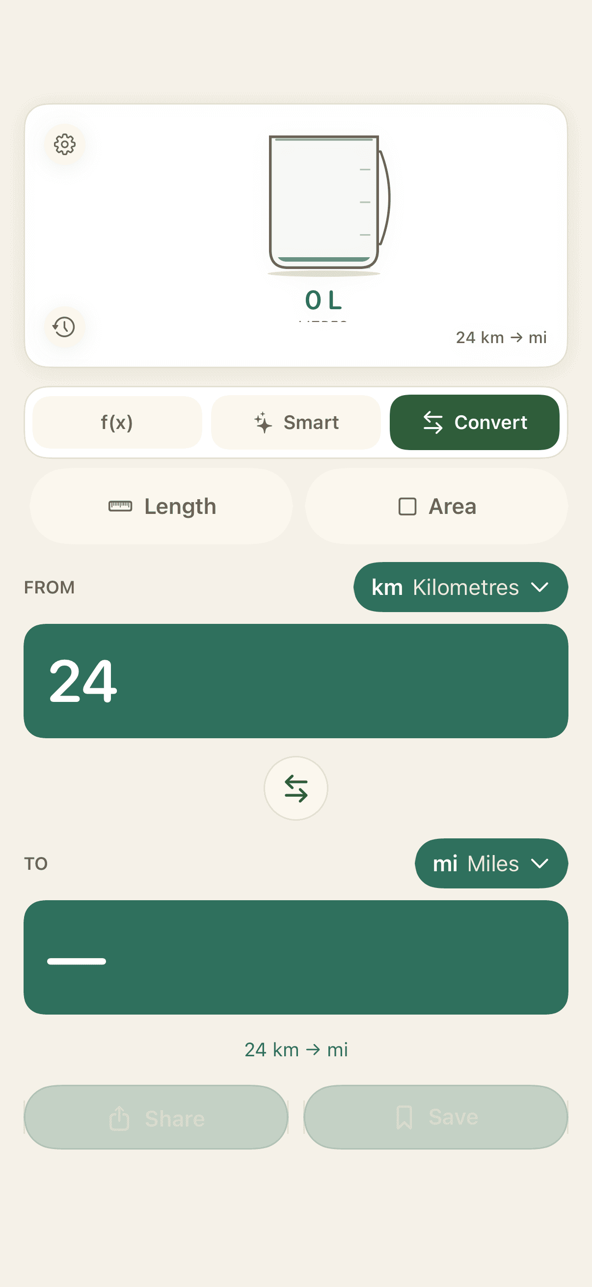 Current AskSum unit converter showing a From and To conversion workspace